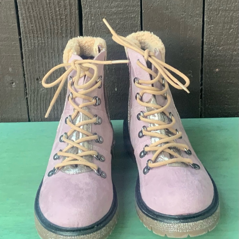 Steve Madden Pink Lace-Up Women's Boots